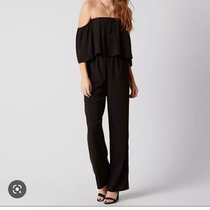 Daytrip Off The Shoulder Black Jumpsuit